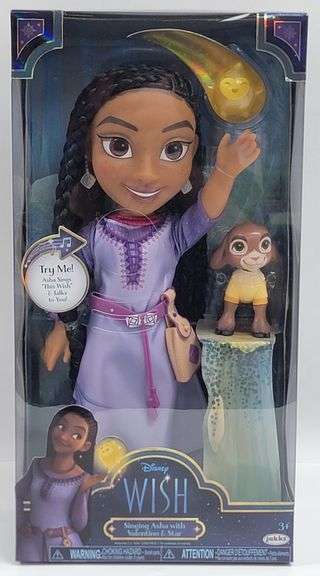 2023 Jakks Disney Wish Singing Asha With Valentino & Star 14" Figure NIB