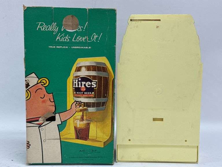 Vintage Hires Root Beer Soda Dispenser Toy In Original Box