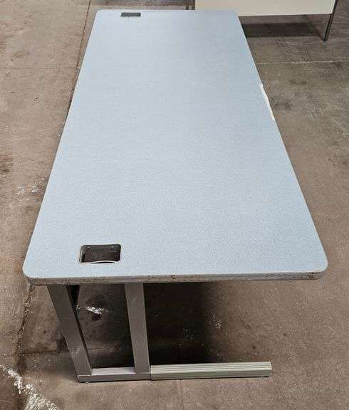 (2) Steel Framed Office Desk's.