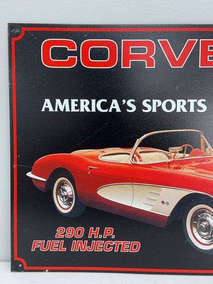 Metal Corvette Sign
