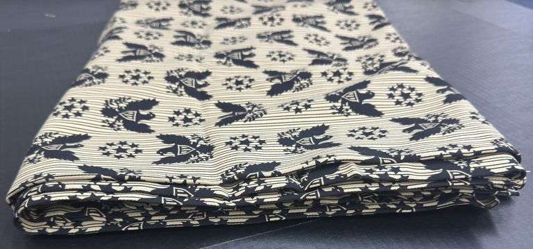 (Q) Patriotic Eagle & Stars One-Sided Printed Fabric
