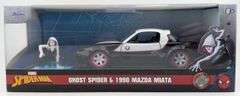 2022 Jada Toys Marvel Spider-Man Ghost Spider & 1990 Mazda Miata Diecast Figure & Car NIB