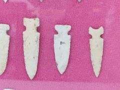 (II) (10) Framed Native American Arrowheads