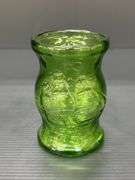 (Q) Two Mosser Glass Mugs with the "Robin in a Tree" Pattern And A Small Fidenza Vase