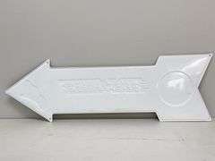 Texaco Fire Chief Embossed Metal Arrow Sign