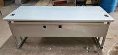 (2) Steel Framed Office Desk's.
