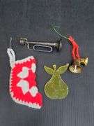 (Q) Vintage Christmas Ornaments Including Glass, Wood Cutouts, Beaded And More