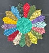 (Q) Hand-Quilted Decorative Flower Placemats