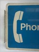 Vintage Payphone Double Sided Metal Flange Sign