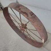 (E) Antique Cast Iron Spoke Wagon/Tractor Wheels