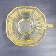 (Q) Yellow Depression Glass - Princess Topaz - Tea Cups