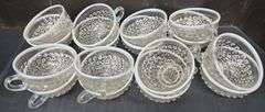 (Q) Anchor Hocking Moonstone Opalescent Hobnail Cups