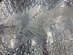 (Q) 3 Hammered Aluminum Serving Trays From Brands Including Cromwell And Trade Continental
