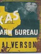 (II) Texas Farm Bureau Member Metal Sign