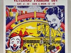 Vintage Oradell Carnival Card Stock Advertising Poster Sign