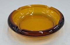 (Q) 7 Ashtrays Includes Frankoma,  Amber Glass, And Ceramic