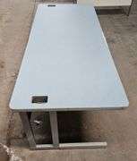 (2) Steel Framed Office Desk's.