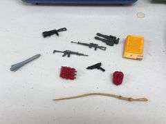 1980s Hasbro GI Joe ARAH Weapons Accessories / Luncbox , Play Mat and More