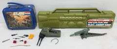 1980s Hasbro GI Joe ARAH Weapons Accessories / Luncbox , Play Mat and More