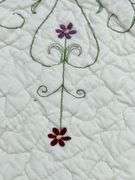 (Q) Quilted & Embroidered Decorative  Sham Pillowcases & Bedspread