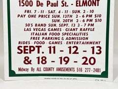 Vintage Feast Carnival /  Circus Card Stock Advertising Poster Sign