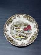 (Q) 8 “The Ice House” The Friendly Village Cups And Saucers