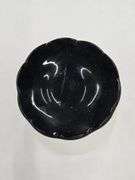 (Q) 4 MCM Black Lily Pad Cordial Glasses