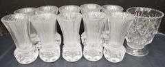(Q) Waterford & Fostoria Crystal Vases.