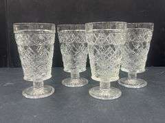 (Q) Hazel Atlas Glass Big Top Peanut Butter Collection Glassware.