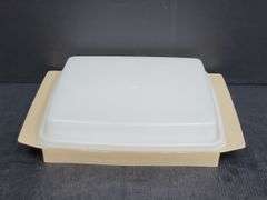 (Q) Vtg Tupperware Deviled Egg Carrier, Green Celery Refrigerator Keeper & Rubbermaid Strainer Colander