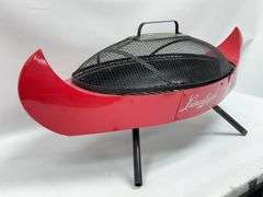 Leinenkugels Beer Canoe Shaped Metal Grill / Fire Pit