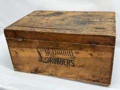Large Vintage Lycoming Rubbers Wood Crate