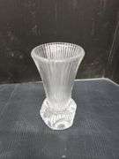 (Q) Waterford & Fostoria Crystal Vases.