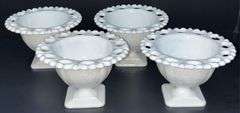 (Q) Milk Glass - Indiana Glass - Pedestal Bowls-Compote