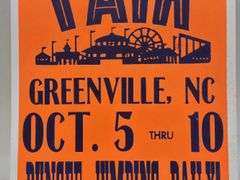 Vintage Pitt County Fair Greenville Card Stock Advertising Poster Sign