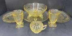 (Q) Yellow Depression Glass - Anchor Hocking, Indiana Glass & Lancaster Glassware