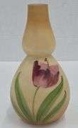 (Q) Westmoreland Hand Painted Tulip Milk Glass Vase