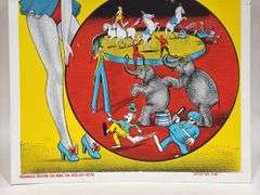 Vintage Beru HaHa Circus Card Stock Advertising Poster Sign