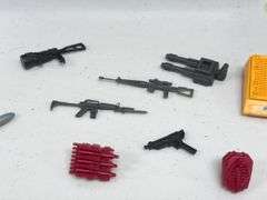 1980s Hasbro GI Joe ARAH Weapons Accessories / Luncbox , Play Mat and More