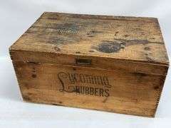 Large Vintage Lycoming Rubbers Wood Crate