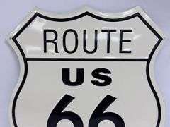 Route 66 Embossed Metal Sign