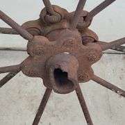 (E) Antique Cast Iron Spoke Wagon/Tractor Wheels