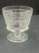 (Q) Hazel Atlas Big Top Peanut Butter Diamond And Fan Sherbet Glasses.