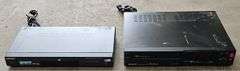 Samsung Progressive Scan Dvd Player & A Sharp Brand Professional Series VHS Player.