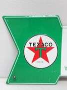 Texaco Fire Chief Embossed Metal Arrow Sign