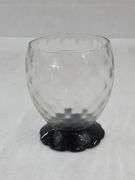 (Q) 9 MCM Black Lily Pad Texture Cocktail Glasses