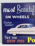 1950 Pontiac Embossed Advertising Sign