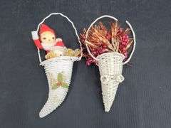 (Q) Vintage Christmas Ornaments Including Glass, Wood Cutouts, Beaded And More