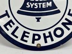 Bell Public Telephone Porcelain Sign