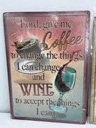 Lot Of 2 Metal Wine Signs